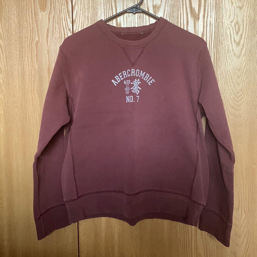 Vintage Abercrombie & Fitch Maroon Crewneck Sweatshirt